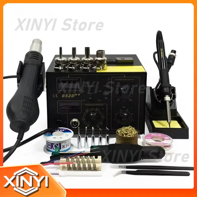 SAIKE 852D++ 2-в-1 станция для – обзор и цена Smd Rework Station Hot Air Soldering 2 In 1