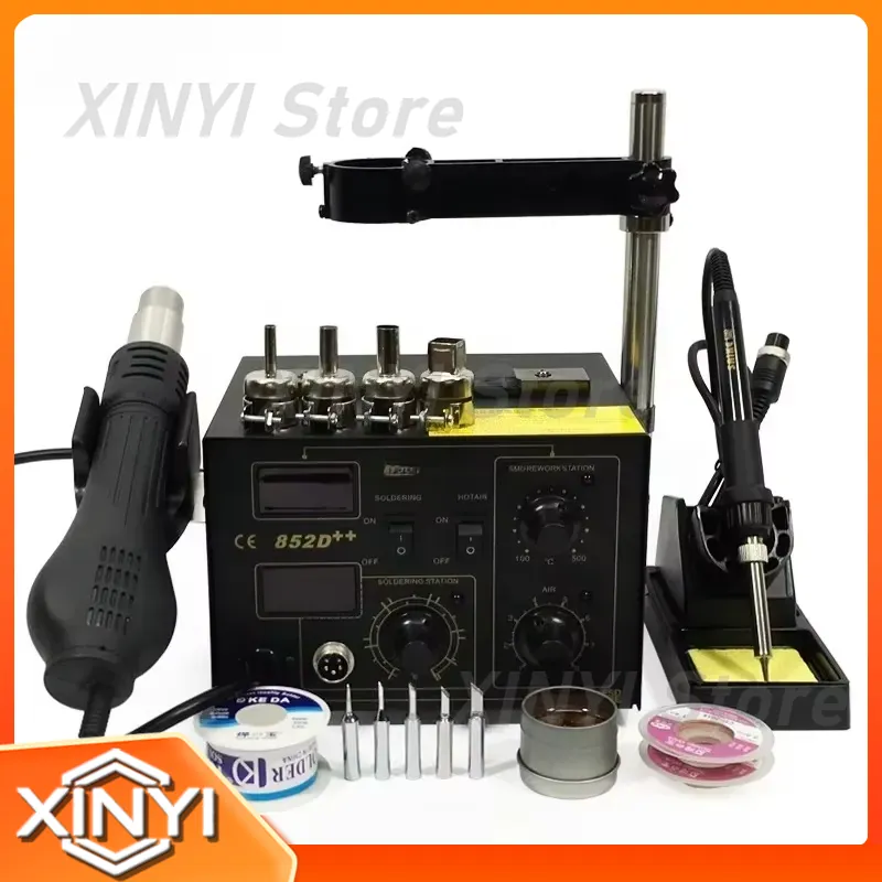 SAIKE 852D++ 2-в-1 станция для – обзор и цена Smd Rework Station Hot Air Soldering 2 In 1