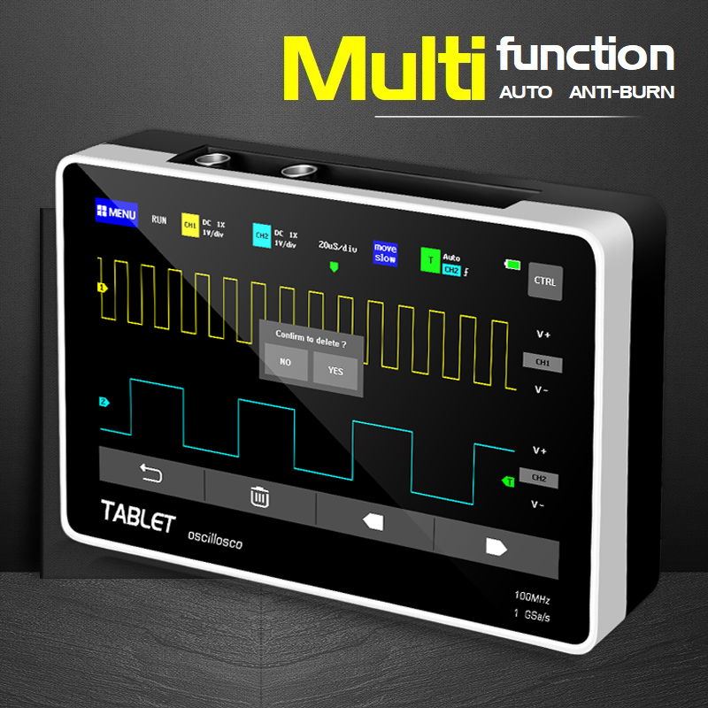 FNIRSI 1013D – двухканальный ц – обзор и цена Handheld Tablet Oscilloscope Touchscreen 100Mhz